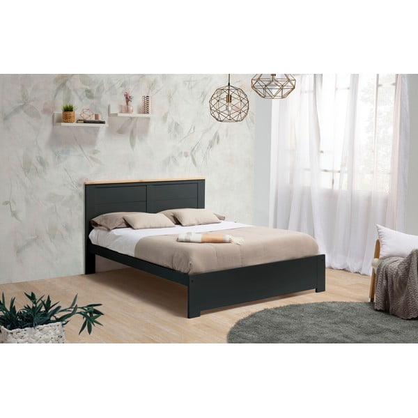 Antracitno sivi bračni krevet 140x190 cm Akira – Marckeric-image-1