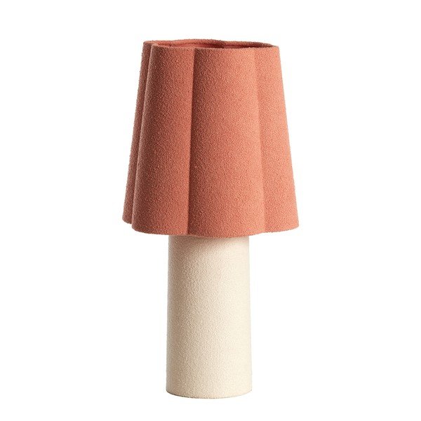 Stolna lampa u boji lososa/krem s tekstilnim sjenilom (visina 50 cm) Musaby – Light & Living