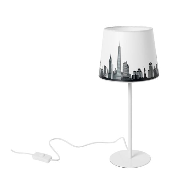 Crno bijela stolna lampa SULION Skyline