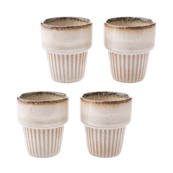 Krem šalice u setu 4 kom za espresso od kamenine 100 ml Tone – Dakls
