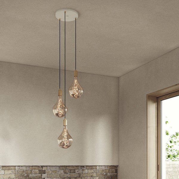 Viseća svjetiljka s mogućnosti zatamnjivanja u brončanoj boji ø 25 cm Triple Pendant – tala-image-2