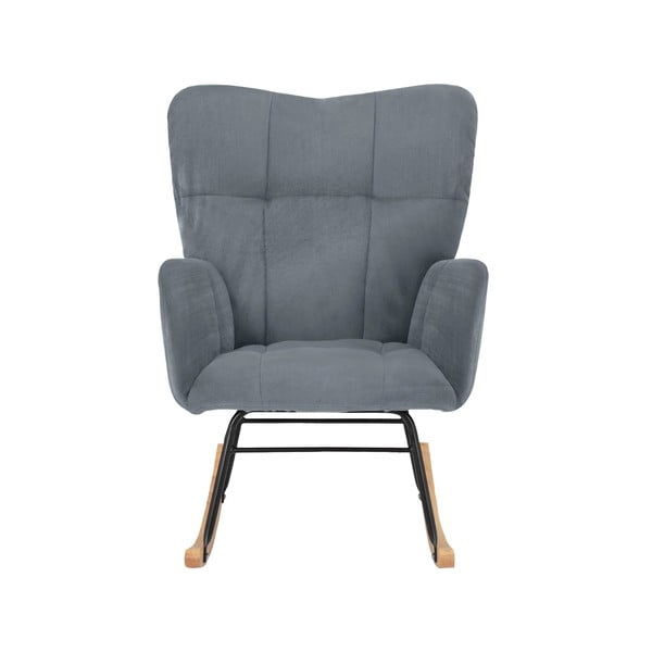 Siva baršunasti fotelja za ljuljanje Elza – Støraa-image-1