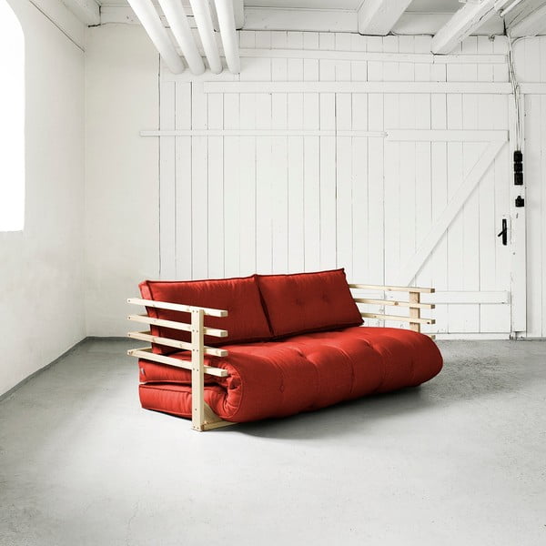 Sofa na razvlačenje Karup Funk Natural / Red
