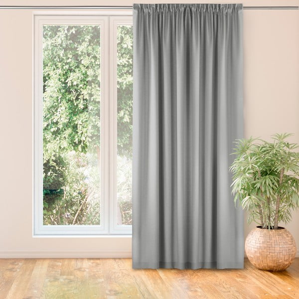 Siva zavjesa 140x300 cm Carmena - Homede-image-1