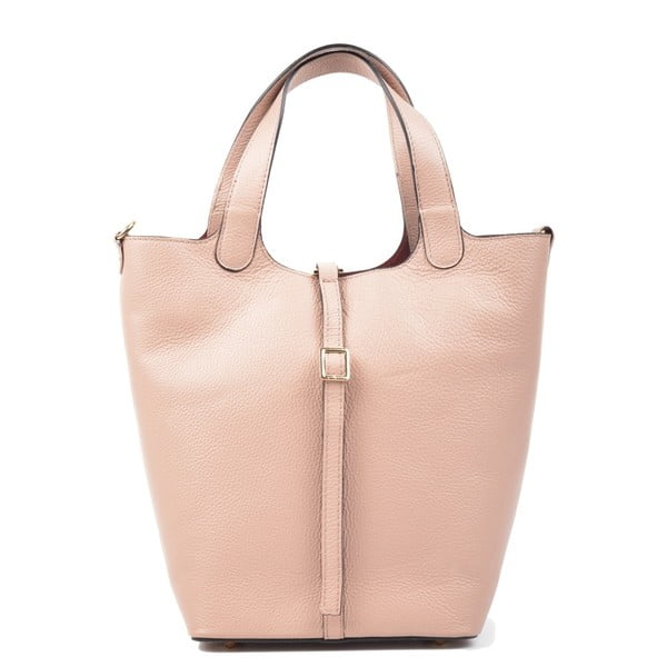 Ružičasta kožna torbica Carla Ferreri Gunna