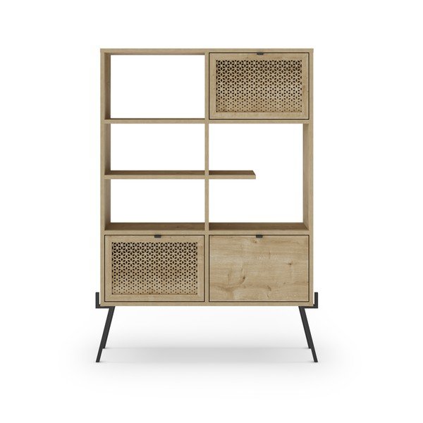 Biblioteka u dekoru hrasta u prirodnoj boji 95x141 cm Evan – Marckeric