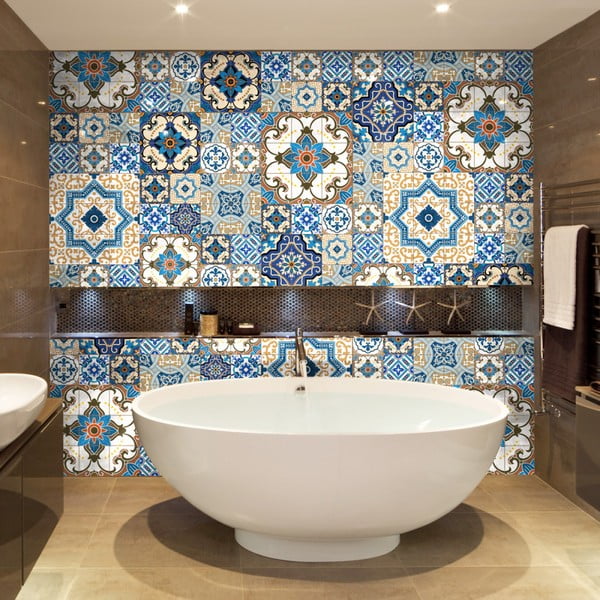 Set od 60 ukrasnih zidnih naljepnica Ambiance Toundra, 10 x 10 cm-image-3