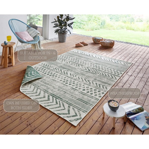Zeleno-krem vanjski tepih NORTHRUGS Biri, 80 x 150 cm-image-4