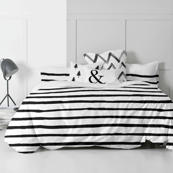 Pamučna navlaka za prekrivač Blanc Stripes 140 x 200 cm-image-4