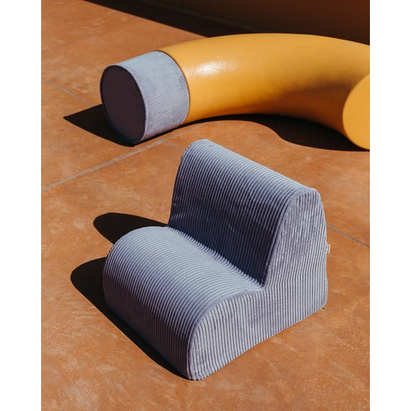 Plava dječja fotelja od samta Cloud – Wigiwama-image-3