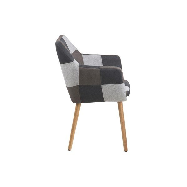 Siva fotelja Actona Nora Patchwork-image-2