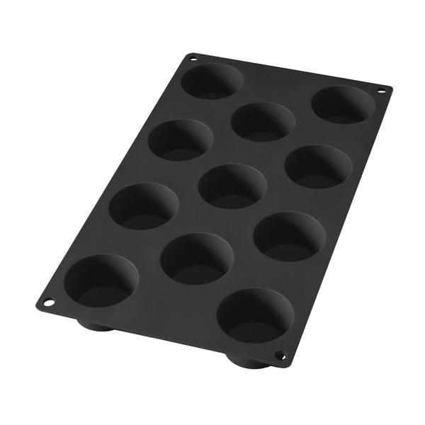 Crni silikonski kalup za 11 mini muffina Lékué