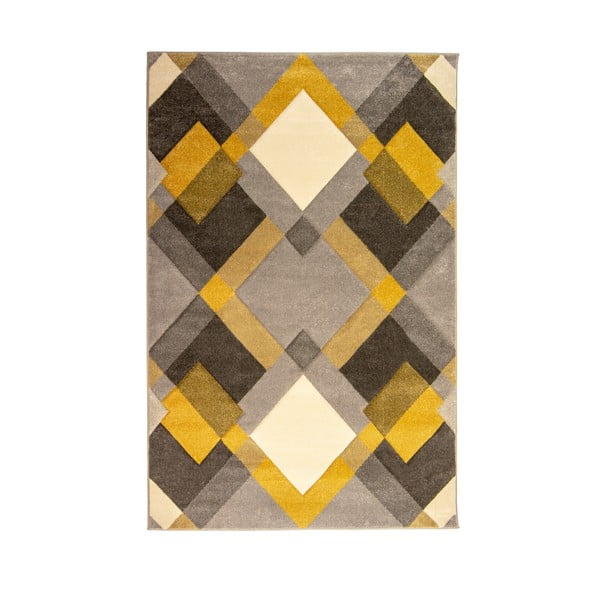 Sivo-žuti tepih Flair Rugs Nimbus Ocher, 80 x 150 cm