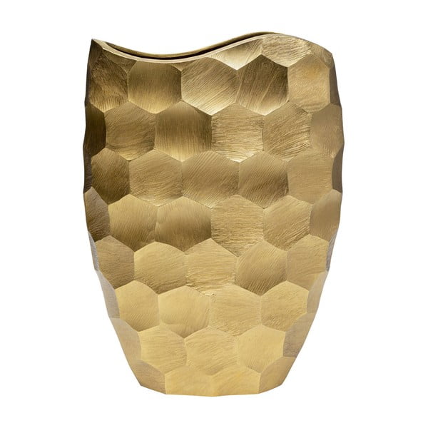 Aluminijska vaza u zlatnoj boji Kare Design Aria Comb, visina 49,5 cm