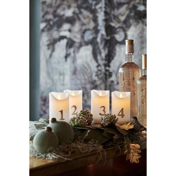 Set od 4 svjetleća LED ukrasa Sirius Sara Gold, visine 13 cm-image-1