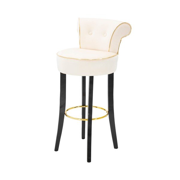 Krem baršunasta barska stolica 96 cm Luxy – Mauro Ferretti-image-2