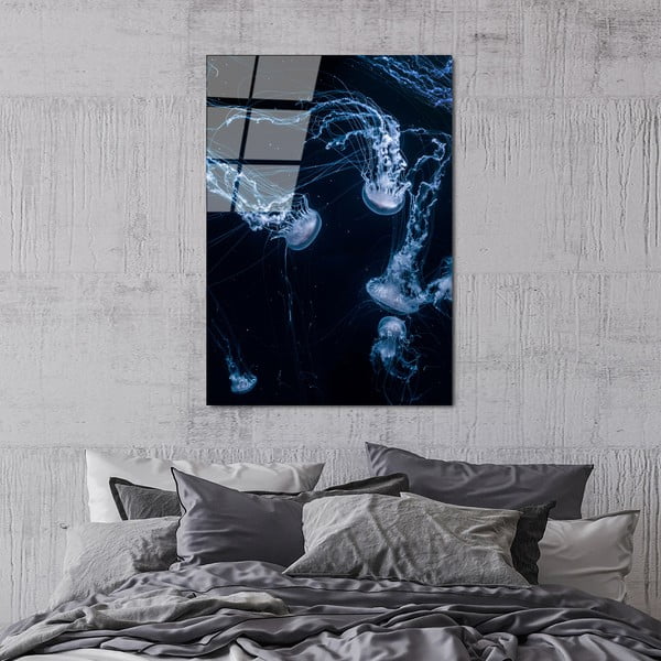 Staklena slika 70x100 cm Jelly Fish - Wallity-image-3
