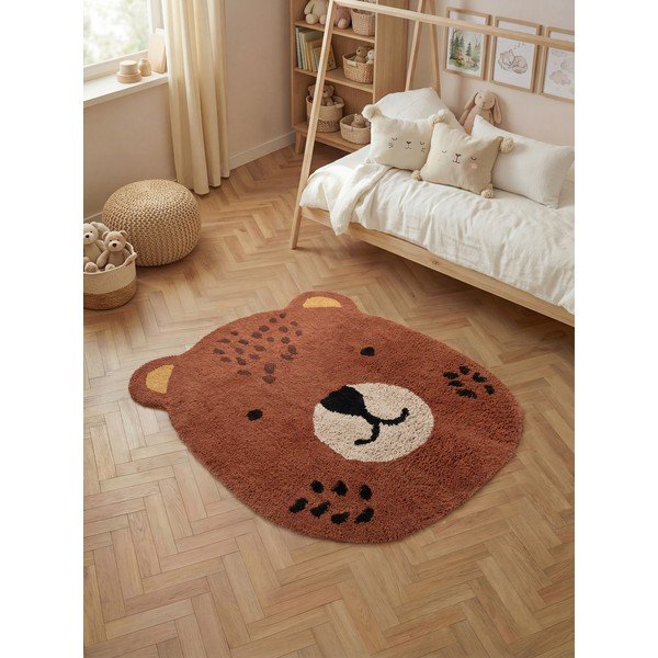 Smeđi periv/ručno rađen pamučan dječji tepih 120x149 cm Snuggle Berry – Hanse Home-image-1