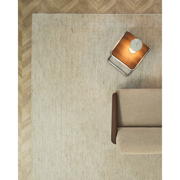 Krem ručno rađen vunen tepih 200x300 cm Dalena – Kave Home-image-1