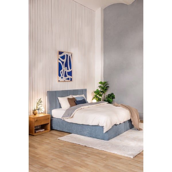Plavi boxspring krevet 160x200 cm Olia Bold Line – Bonami Selection-image-1