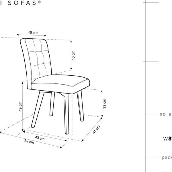 Smeđa stolica za blagovanje Mazzini Sofas Tulip-image-1