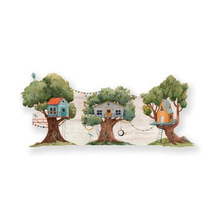 Zelena dječja zidna vješalica Tree House - Little Nice Things