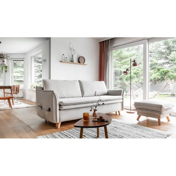 Krem sklopiva sofa 225 cm Charming Charlie – Miuform-image-4