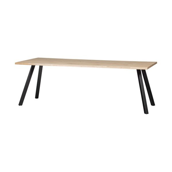 Blagovaonski stol s hrastovom pločom WOOOD Tablo, 199 x 90 cm-image-3