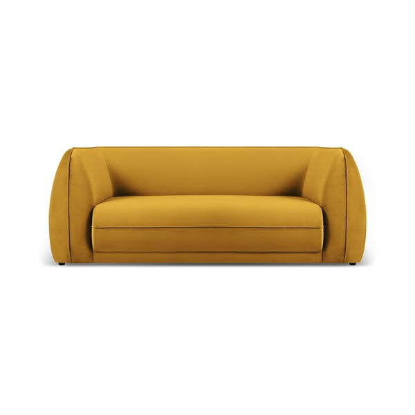 Žuta  baršunasti sofa 190 cm Lando – Micadoni Home