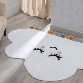Bijeli pamučni dječji tepih 90x150 cm Cloud – Ixia
