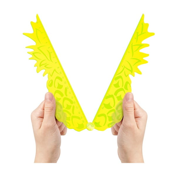 Žuto ravnalo u obliku ananasa Just Mustard Tropical-image-2