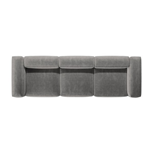 Svijetlo siva sofa od samta 364 cm Bergamo – Cosmopolitan Design-image-3