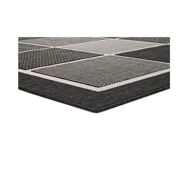 Crno-sivi vanjski tepih Universal Nicol Squares, 120 x 170 cm-image-1