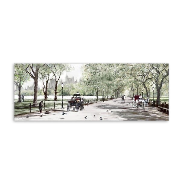 Slika Styler Canvas Watercolor Central Park II, 60 x 150 cm