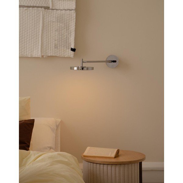 LED zidna lampa sa savitljivom konstrukcijom/s mogućnosti zatamnjivanja s utikačem u sjajno srebrnoj boji ø 15 cm Asteria Wall Long – UMAGE-image-3