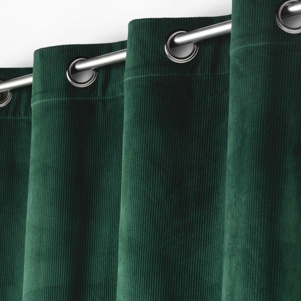 Zelena zavjesa od samta 140x260 cm Casual – douceur d'intérieur-image-1