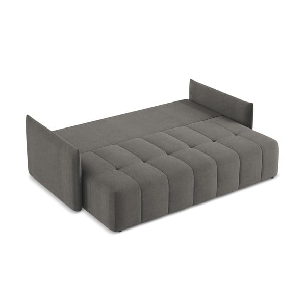 Tamno siva sklopiva/s prostorom za odlaganje sofa 225 cm Moku – Makamii-image-3