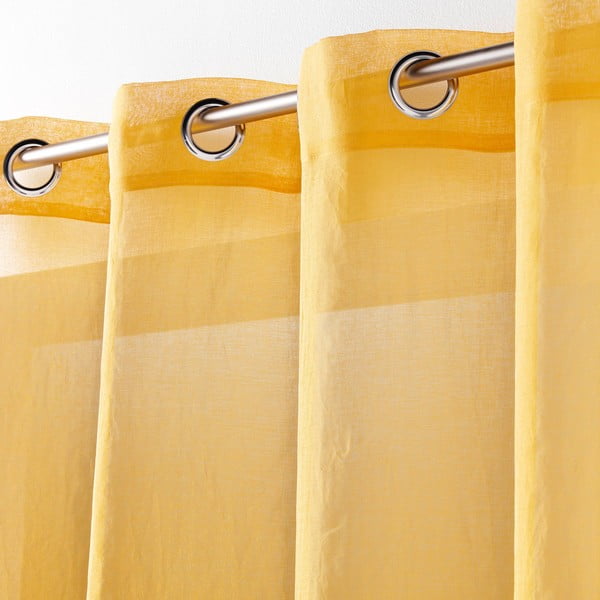 Žuta  prozirna zavjesa 140x240 cm Telma – douceur d'intérieur-image-1