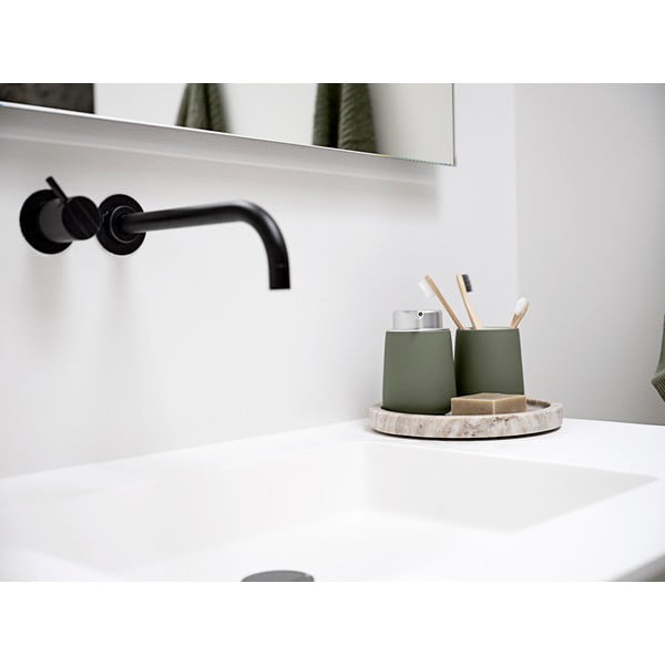 Zelena porculanska čašica za četkice za zube Nova - Zone-image-1