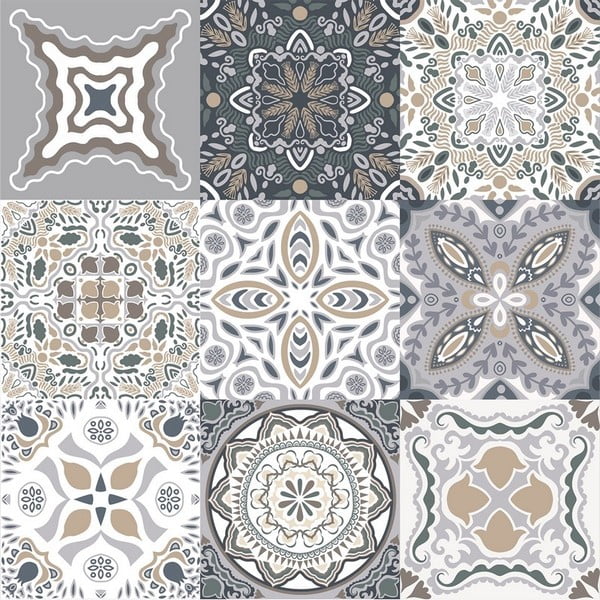 Set od 9 ukrasnih zidnih samoljepljivih naljepnica Ambiance Orfeo, 10 x 10 cm-image-2