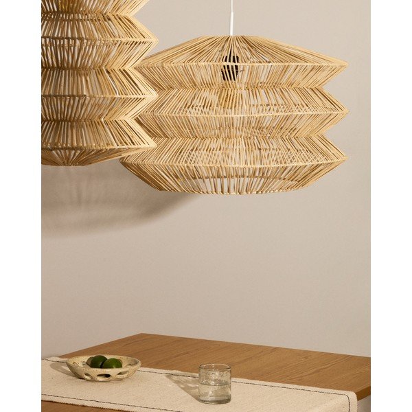 Viseća svjetiljka u prirodnoj boji sa sjenilom od ratana Dakit – Kave Home-image-3