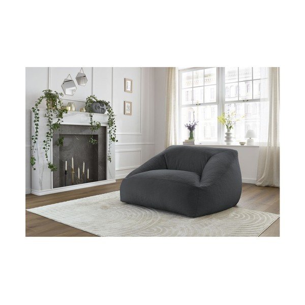 Tamno siva vreća za sjedenje od umjetnog krzna Lilibet – Bobochic Paris-image-1