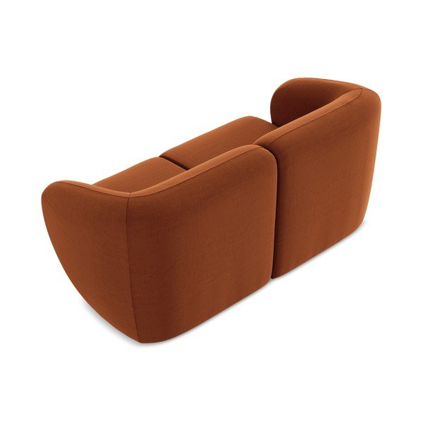 Baršunasti sofa boja terakote 174 cm Lani – Makamii-image-3