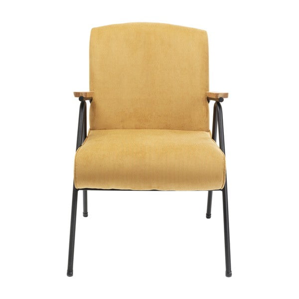 Žuta  fotelja od samta Ryan – Kare Design