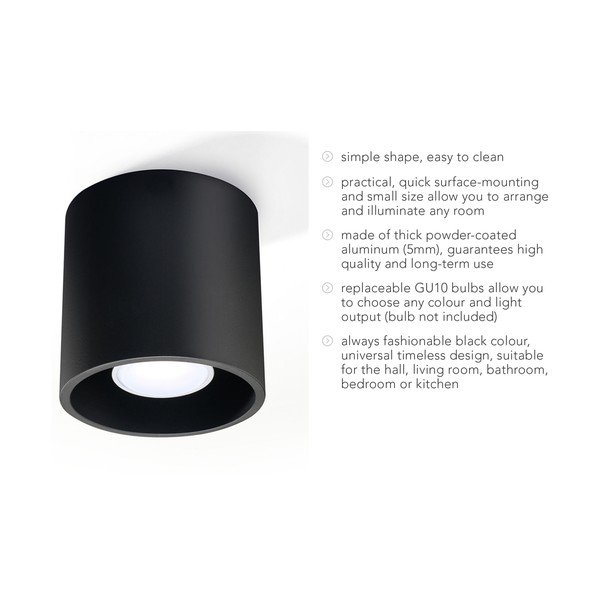 Crna stropna lampa Sollux Roda-image-4