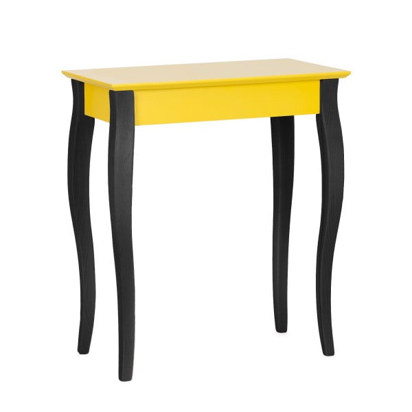 Žuti konzolni stol s crnim nogama Ragaba Lilo širine 65 cm