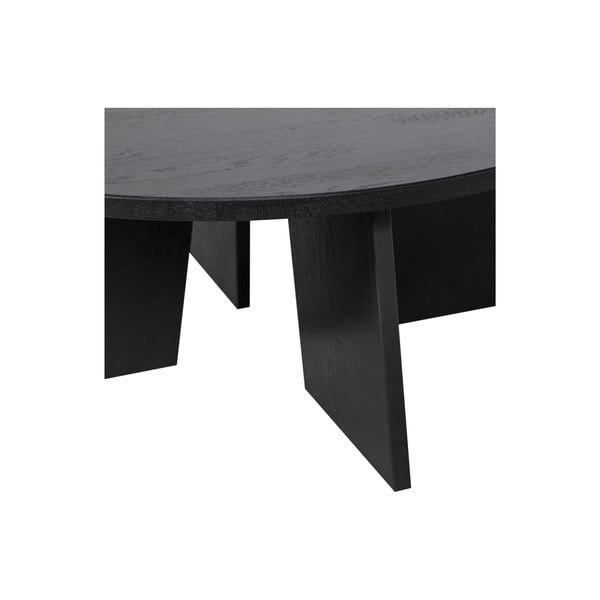 Crni okrugao stolić za kavu ø 90 cm Fries – WOOOD-image-3