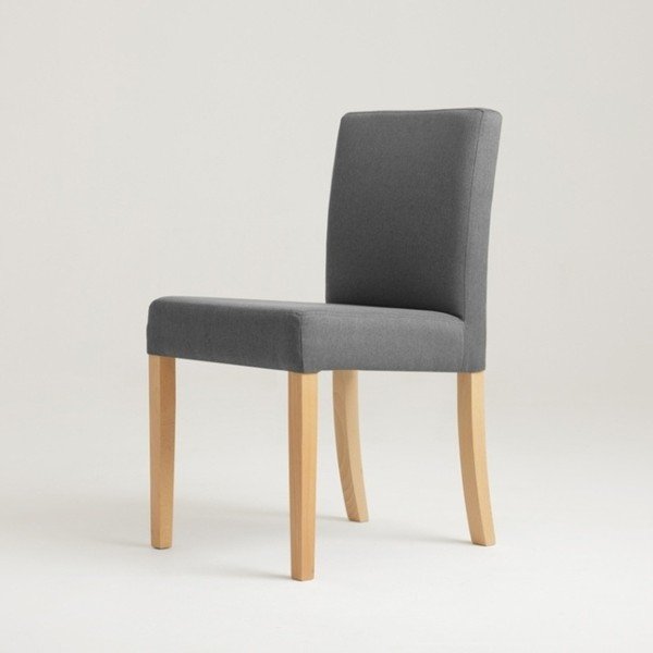 Srednje siva stolica s prirodnim nogama Custom Form Wilton-image-1
