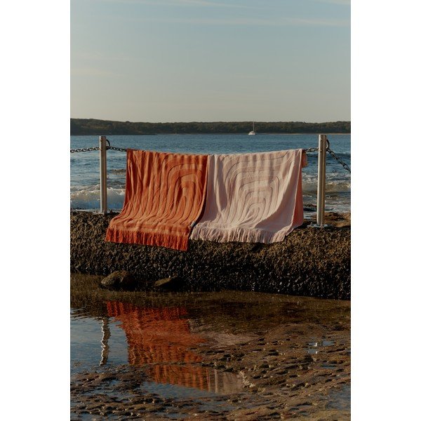 Terakota narančasti pamučni ručnik za plažu Sunnylife Luxe, 160 x 90 cm-image-1