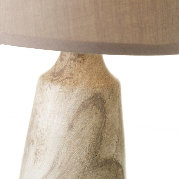 Bež stolna lampa keramička s tekstilnim sjenilom (visina 28 cm) – Casa Selección-image-3